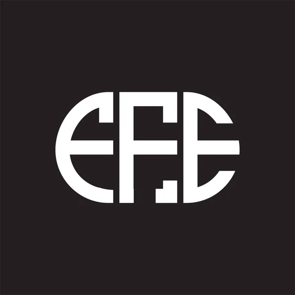 Ffe Logo Zwarte Achtergrond Ffe Creatieve Initialen Letterlogo Concept Ontwerp — Stockvector