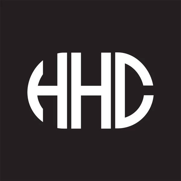 Logo Lettera Hhc Sfondo Nero Hhc Creativo Iniziali Lettera Logo — Vettoriale Stock