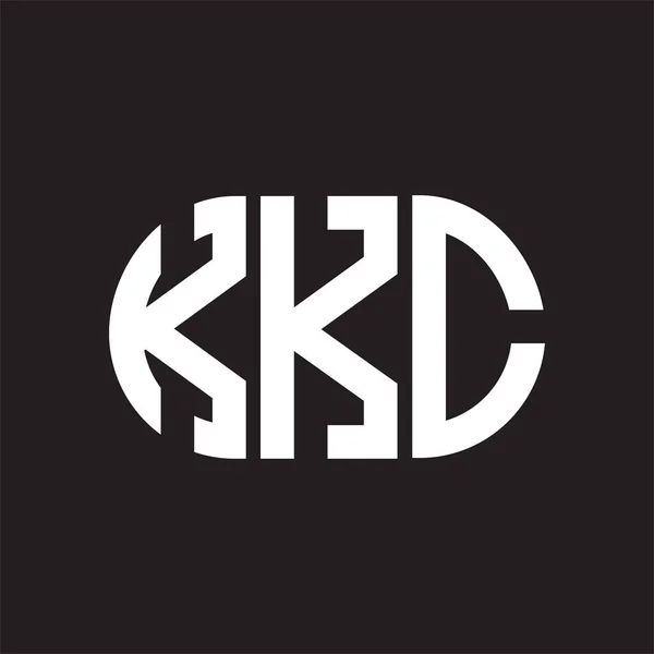 Kkc Brev Logotyp Design Svart Bakgrund Kkc Kreativa Initialer Brev — Stock vektor