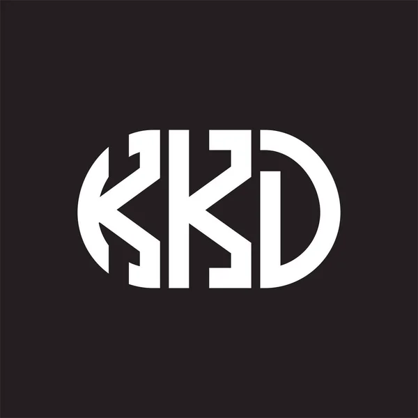 Kkd Brev Logotyp Design Svart Bakgrund Kkd Kreativa Initialer Brev — Stock vektor