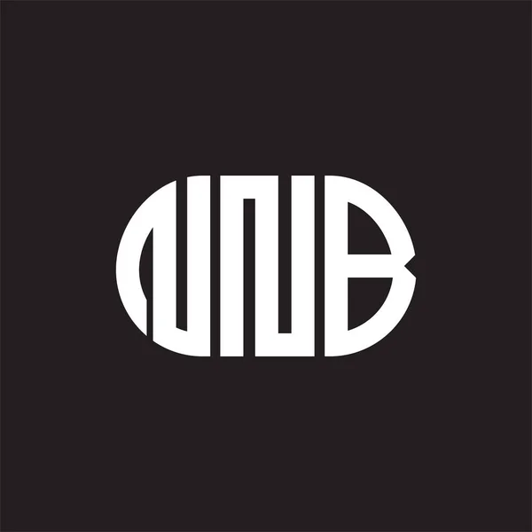 Nnb Logo Ontwerp Zwarte Achtergrond Nnb Creatieve Initialen Letter Logo — Stockvector