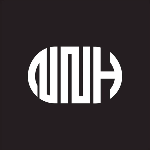 Nnh Letter Logo Design Auf Schwarzem Hintergrund Nnh Kreative Initialen — Stockvektor