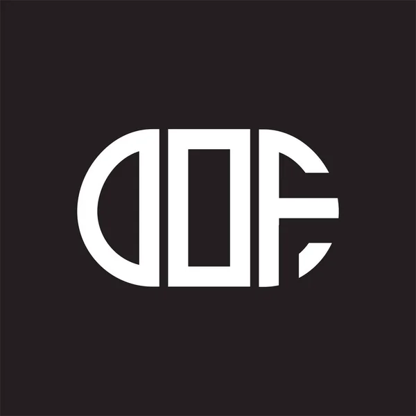 Oof Letter Logo Design Black Background Oof Creative Initials Letter — Stock Vector