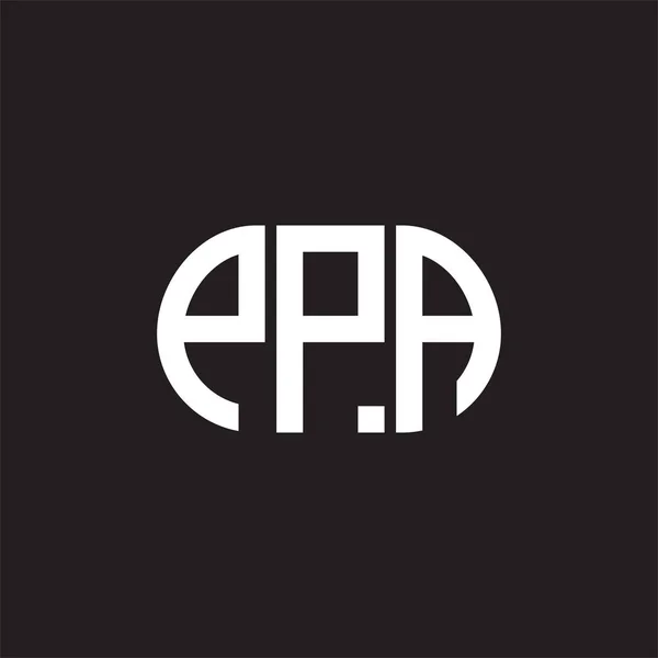 Ppa Letter Logo Design Black Background Ppa Creative Initials Letter — Stock Vector
