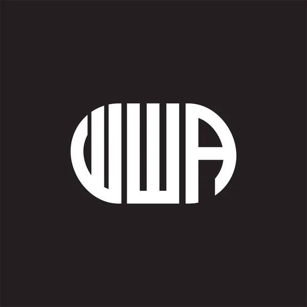 Design Písmene Wwa Černém Pozadí Wwa Kreativní Iniciály Koncept Písmena — Stockový vektor