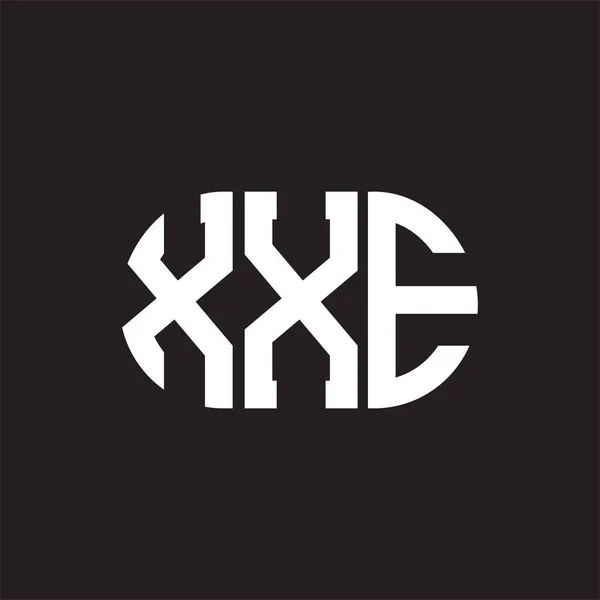 Xxe Letter Logo Design Black Background Xxe Creative Initials Letter — Stock Vector