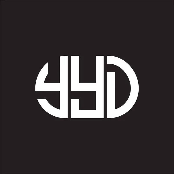 Yyd Design Logotipo Carta Fundo Preto Yyd Iniciais Criativas Conceito —  Vetores de Stock