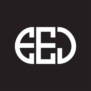 Siyah arka planda AEJ harf logosu tasarımı. EEJ yaratıcı harflerin baş harfleri logo konsepti. EEJ harf tasarımı.