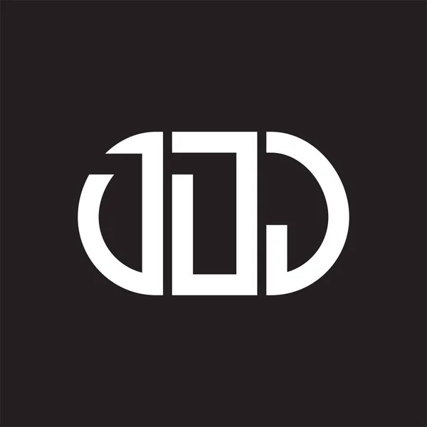 Diseño Del Logotipo Letra Ddj Sobre Fondo Negro Ddj Iniciales — Vector de stock