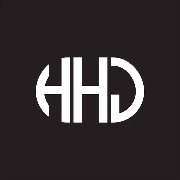 Дизайн Логотипа Hhj Чёрном Фоне Концепция Логотипа Hhj Creative Initials — стоковый вектор