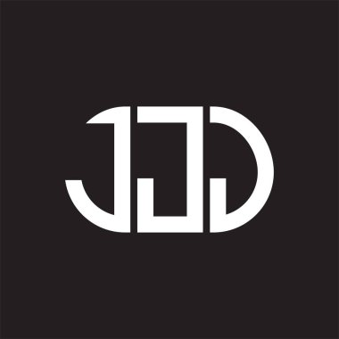 JJJ harf logosu tasarımı siyah arka planda. JJJ yaratıcı harflerin baş harfleri logo kavramı. JJJ harf tasarımı.