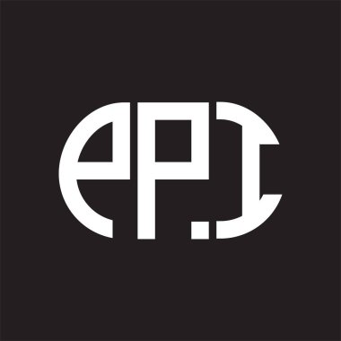 Siyah arka planda PPI harf logosu tasarımı. PPI yaratıcı harfler logosu konsepti. PPI harf tasarımı.