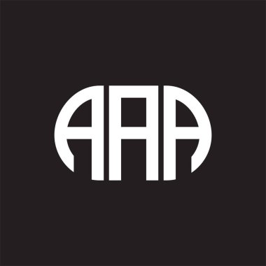 Siyah arka planda aaa harf logosu tasarımı. Yaratıcı harflerin baş harfleri logo konsepti. aaa mektup tasarımı.