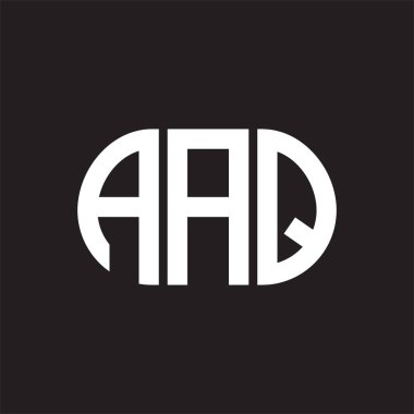 Siyah arka planda El Kaide harfi logosu tasarımı. El Kaide yaratıcı harflerin baş harfleri logo konsepti. AAQ harf tasarımı.