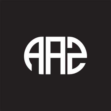 Siyah arkaplanda AAZ harfi logo tasarımı. AAZ yaratıcı harf logosu konsepti. AAZ harf tasarımı.