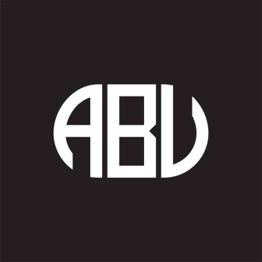 ABU harf logosu tasarımı siyah arka planda. ABU yaratıcı harflerin baş harfleri logo kavramı. ABU harf tasarımı.