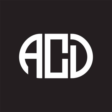 Siyah arka planda ACD harf logosu tasarımı. ACD yaratıcı harflerin baş harfleri logo kavramı. ACD harf tasarımı.
