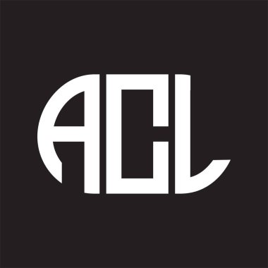 Siyah arka planda ACL harf logosu tasarımı. ACL yaratıcı harflerin baş harfleri logo kavramı. ACL harf tasarımı.