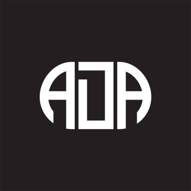 Siyah arka planda ADA harf logosu tasarımı. ADA yaratıcı harflerin baş harfleri logo konsepti. ADA harf tasarımı.