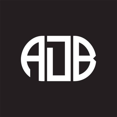 Siyah arka planda ADB harfi logo tasarımı. ADB yaratıcı harflerin baş harfleri logo kavramı. ADB harf tasarımı.
