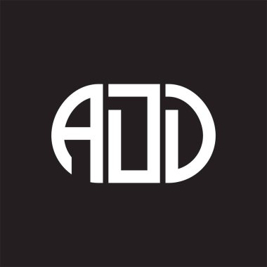 Siyah arka planda ADD harf logosu tasarımı. ADD yaratıcı harflerin baş harfleri logo kavramı. ADD harf tasarımı.