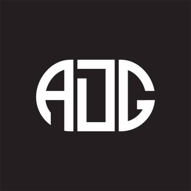 Siyah arkaplanda ADG harfi logo tasarımı. ADG yaratıcı harflerin baş harfleri logo kavramı. ADG harf tasarımı.