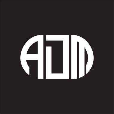 Siyah arka planda ADM harf logosu tasarımı. ADM yaratıcı harflerin baş harfleri logo kavramı. ADM harf tasarımı.