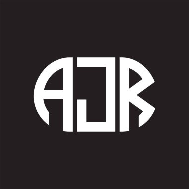 Siyah arka planda AJR harf logosu tasarımı. AJR 