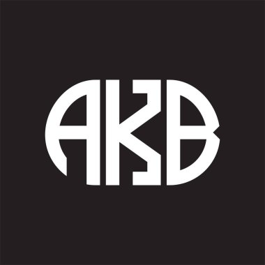 Namı diğer siyah arka planda logo tasarımı. AKB 