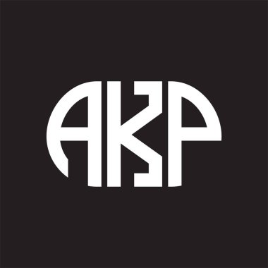 Siyah arka planda AKP harfi logo tasarımı. AKP 