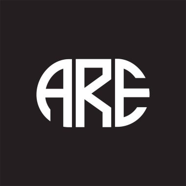 Siyah arkaplanda harf logosu tasarımı. Öyledir 