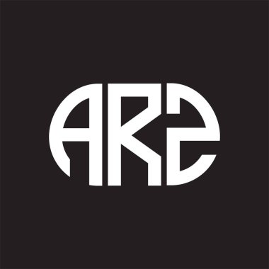 Siyah arkaplanda ARZ harfi logo tasarımı. ARZ 