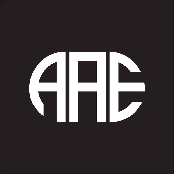 Дизайн Логотипа Aae Чёрном Фоне Концепция Логотипа Инициалами Aae Дизайн — стоковый вектор