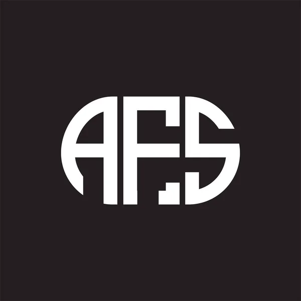 Afs Letter Logo Design Black Background Afs Creative Initials Letter — Stock Vector