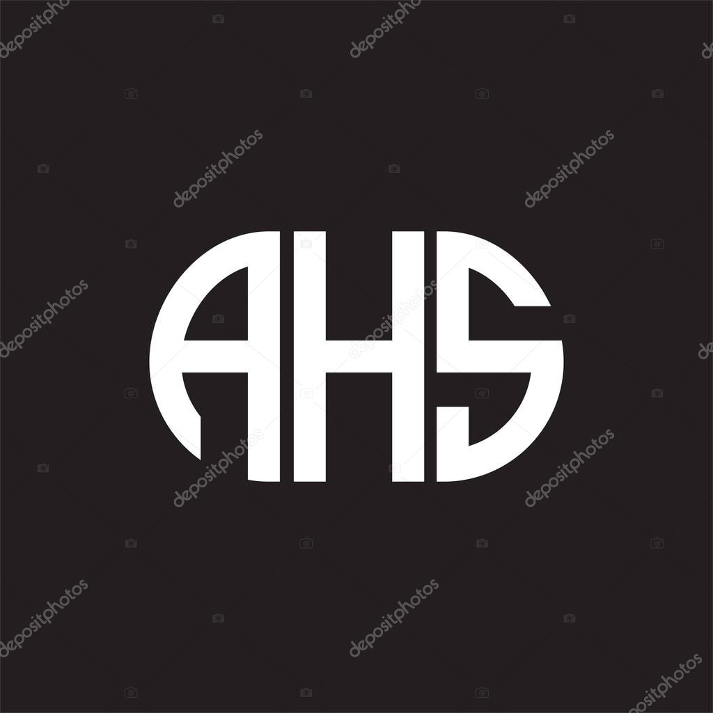 AGS letter logo design on black background. AGS creative initials letter logo concept. AGS letter design.