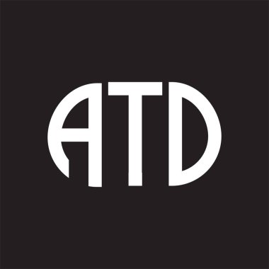 Siyah arka planda ATO harfi logo tasarımı. ATO 