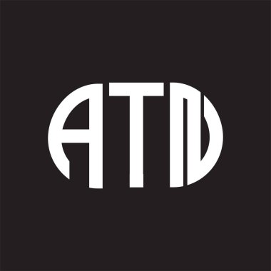 Siyah arka planda ATN harfi logo tasarımı. ATN 