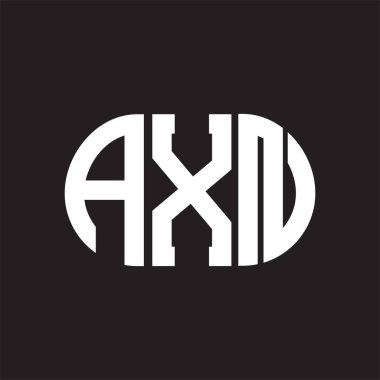 Siyah arkaplanda AXN harf logosu tasarımı. AXN 