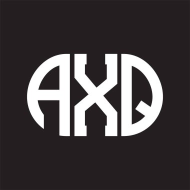 Siyah arka planda AXQ harfi logo tasarımı. AXQ 