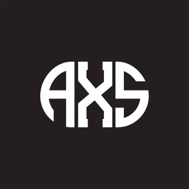 Siyah arkaplanda AXS harf logosu tasarımı. AXS 