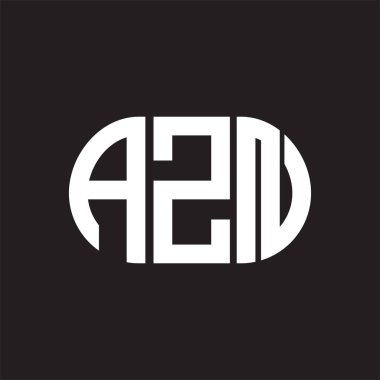 Siyah arkaplanda AZN harfi logo tasarımı. AZN 