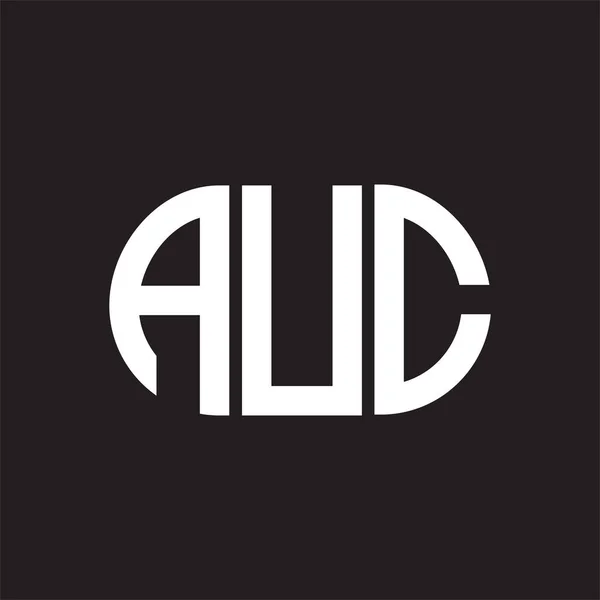 Auc字母标识设计为黑色背景 Auc — 图库矢量图片