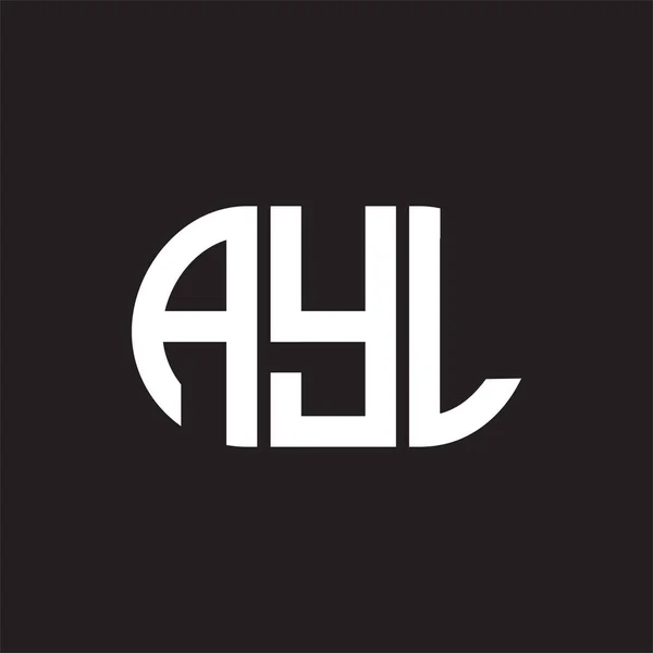 Ayl Letter Logo Design Black Background Ayl — Stock Vector