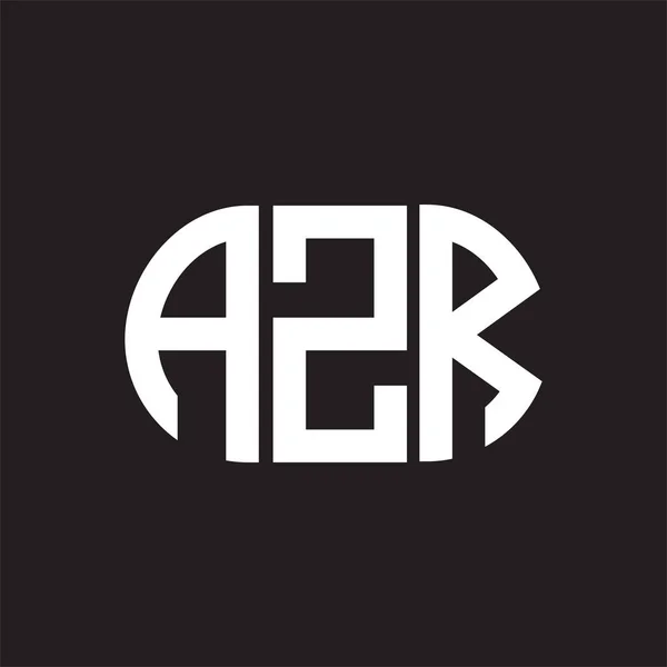 Azr Schriftzug Logo Design Auf Schwarzem Hintergrund Azr — Stockvektor