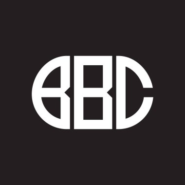 Siyah arka planda BBC harfi logo tasarımı. BBC 