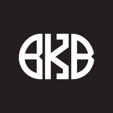 Siyah arkaplanda BKB harfi logo tasarımı. BKB 