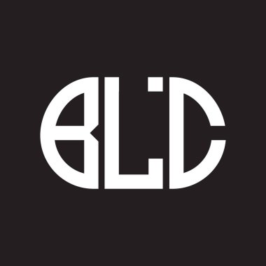 Siyah arka planda BLC harf logosu tasarımı. BLC 