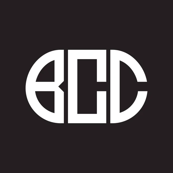 Siyah Arka Planda Bcc Harf Logosu Tasarımı Bcc — Stok Vektör