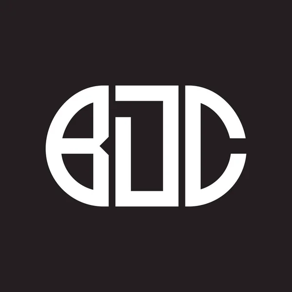 黑色背景上的Bdc字母标识设计 Bdc — 图库矢量图片