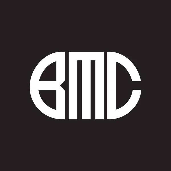 Bmc Letter Logo Design Auf Schwarzem Hintergrund Bmc — Stockvektor